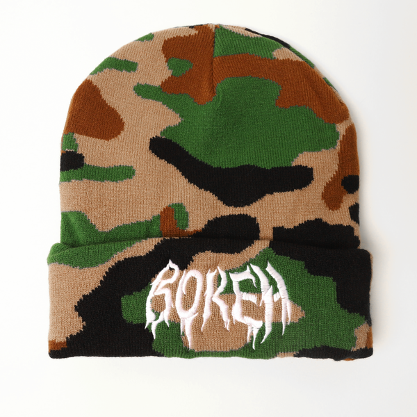 Bokeh Brand Camo Embroidered Beanie