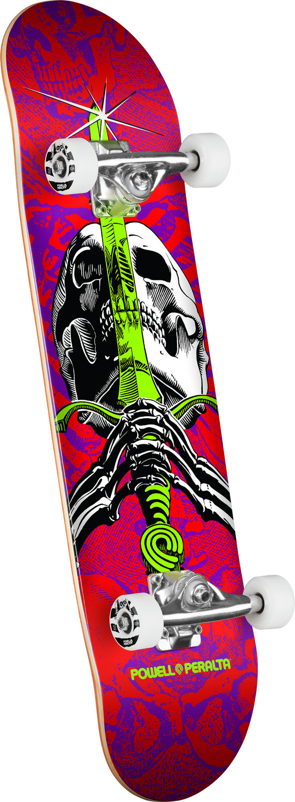 Powell Peralta Skull & Sword Birch Complete Skateboard Red/Purple- 8 X 31.45